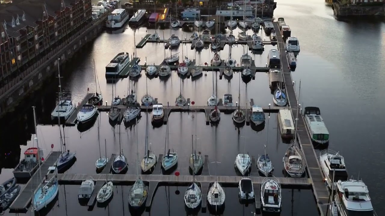 Liverpool evening drone flight
