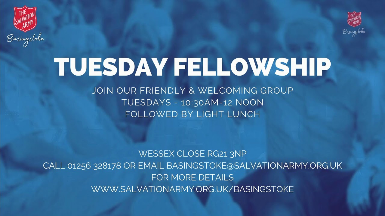Welcome to live worship at Basingstoke Salvation Army