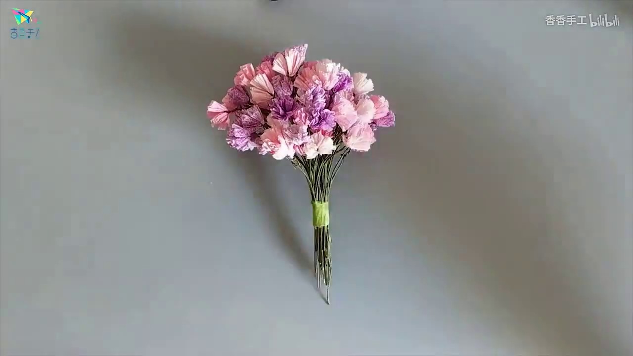 【手作】纸做的满天星花束 DIY Bouquet of gypsophila