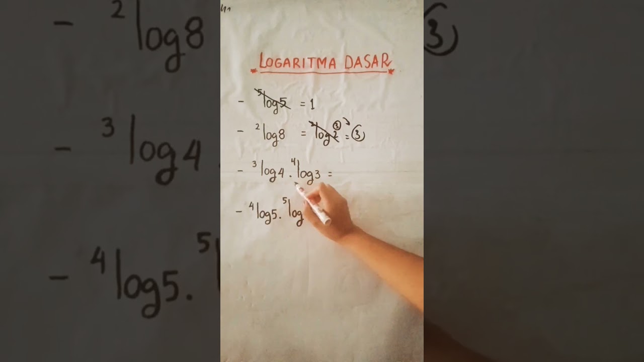 Logaritma dasar matematika. #shorts