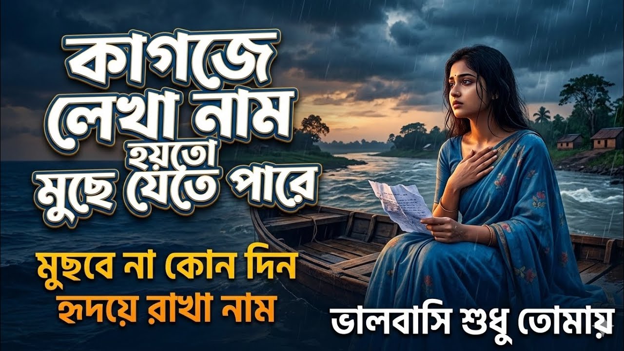 কাগজে লেখা নাম হয়তো মুছে যেতে পারে | Kagojo Lekha Naam | New Bangla Sad Song | Nijhum Rater Gan