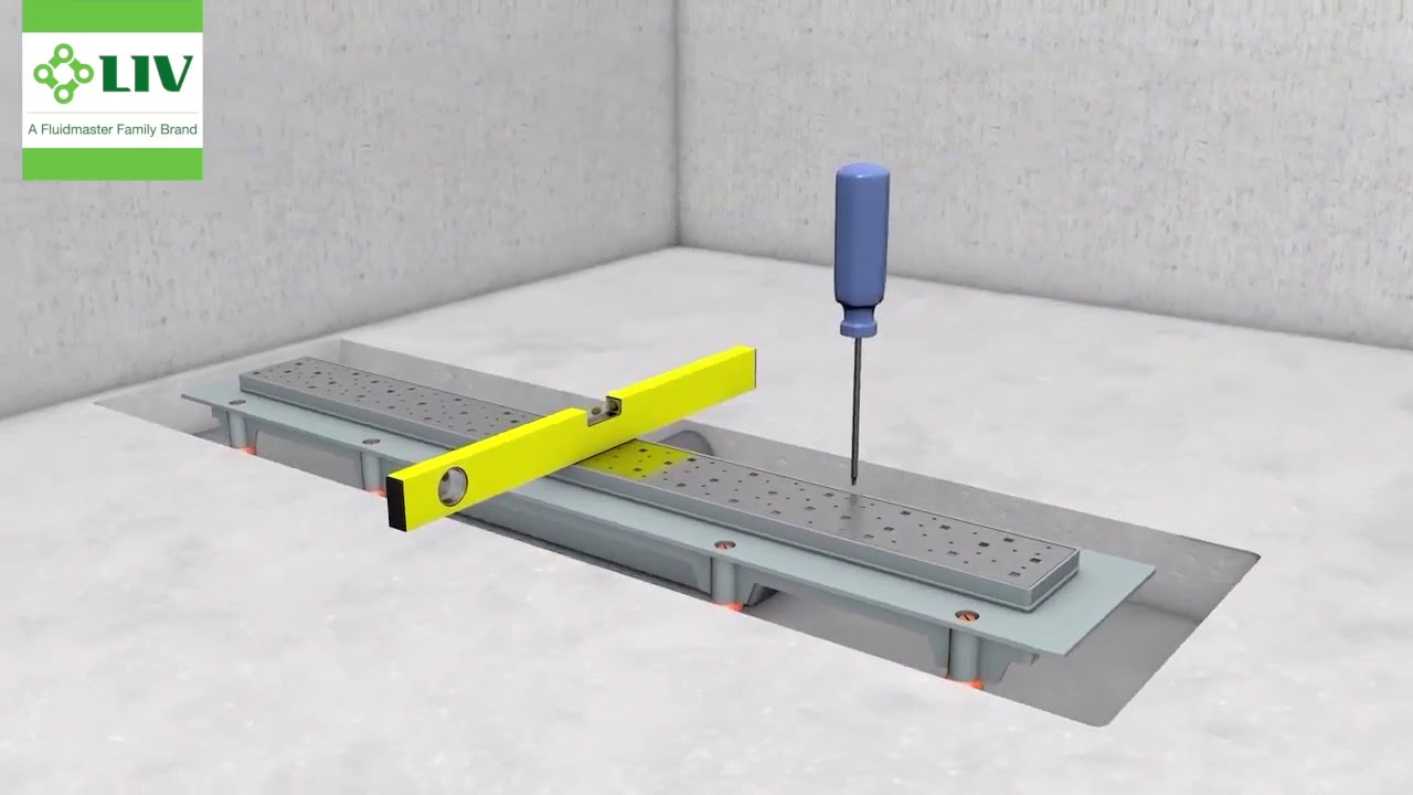 LIV - Instalation video for linear shower drains