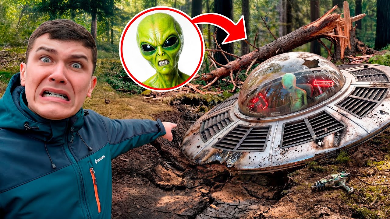 В лесу нашли настоящий разбившийся НЛО!