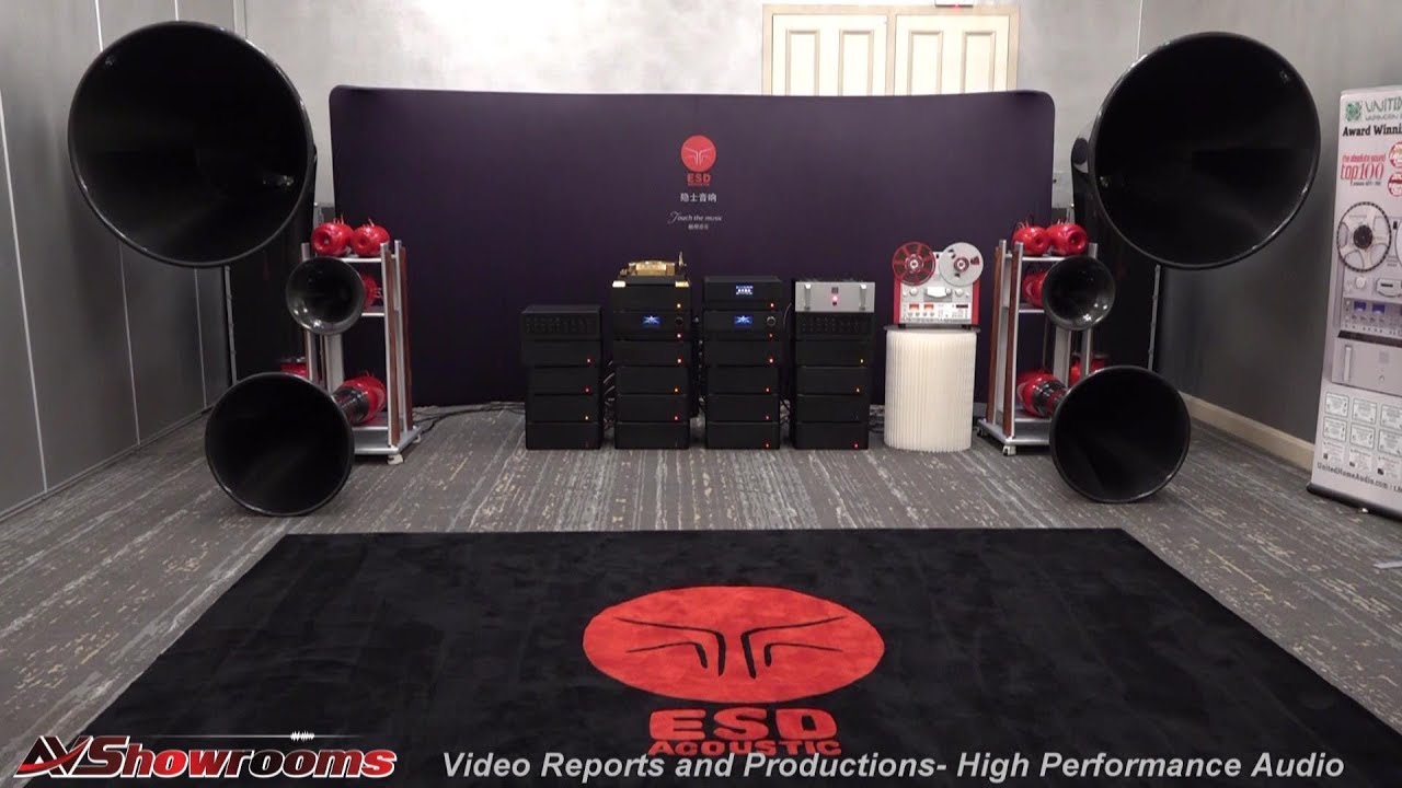 United Home Audio Tape Deck, ESD Acoustics Dragon Horn Loudspeaker System, New York Audio Show