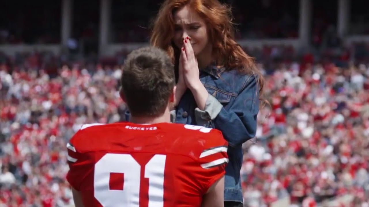 I proposed to my girlfriend at the Ohio State spring game