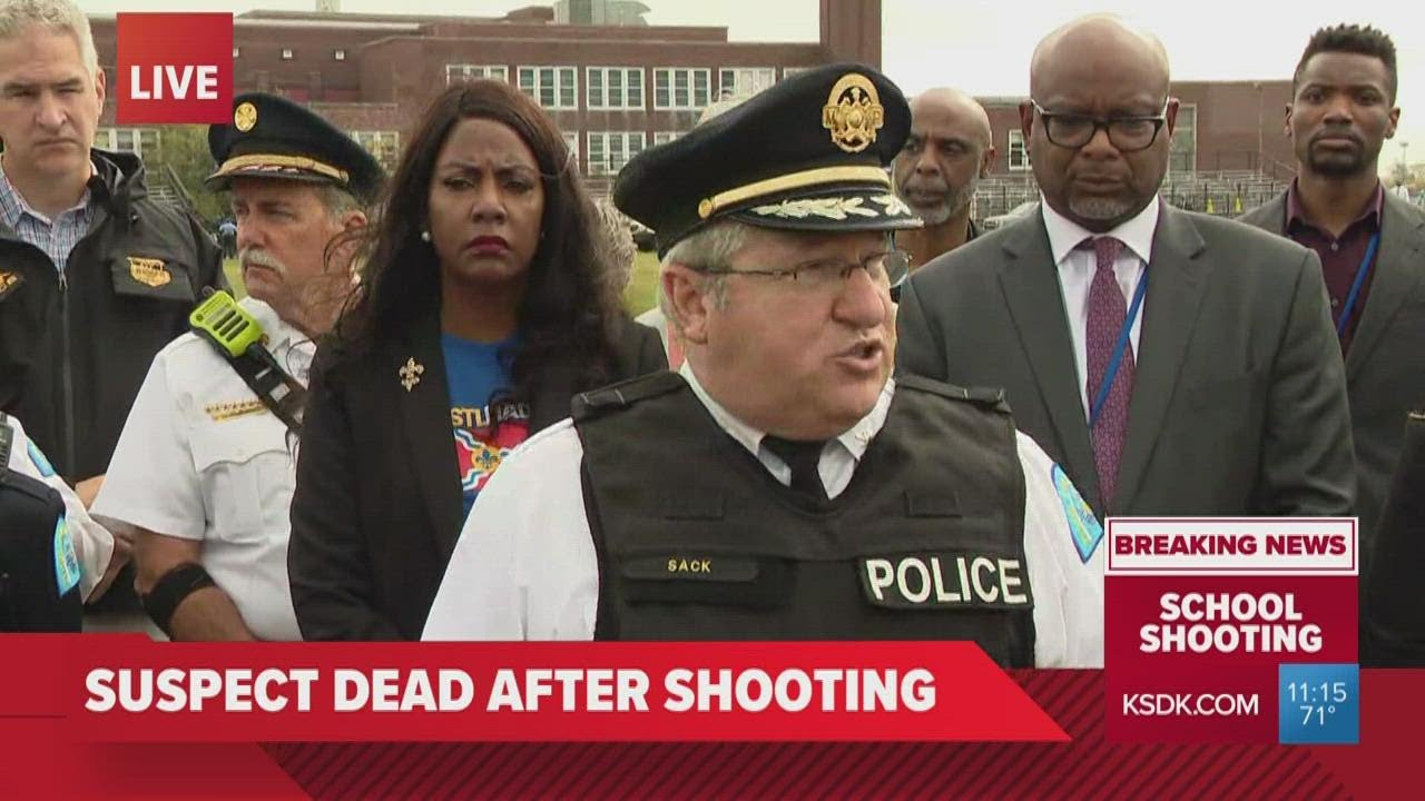 Leaders hold press conference after shooting at St. Louis high school