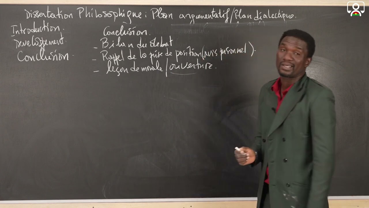 Cours - Tle A - Philosophie - La dissertation philosophique -Plan argumentatif /Plan dialectique 6/6