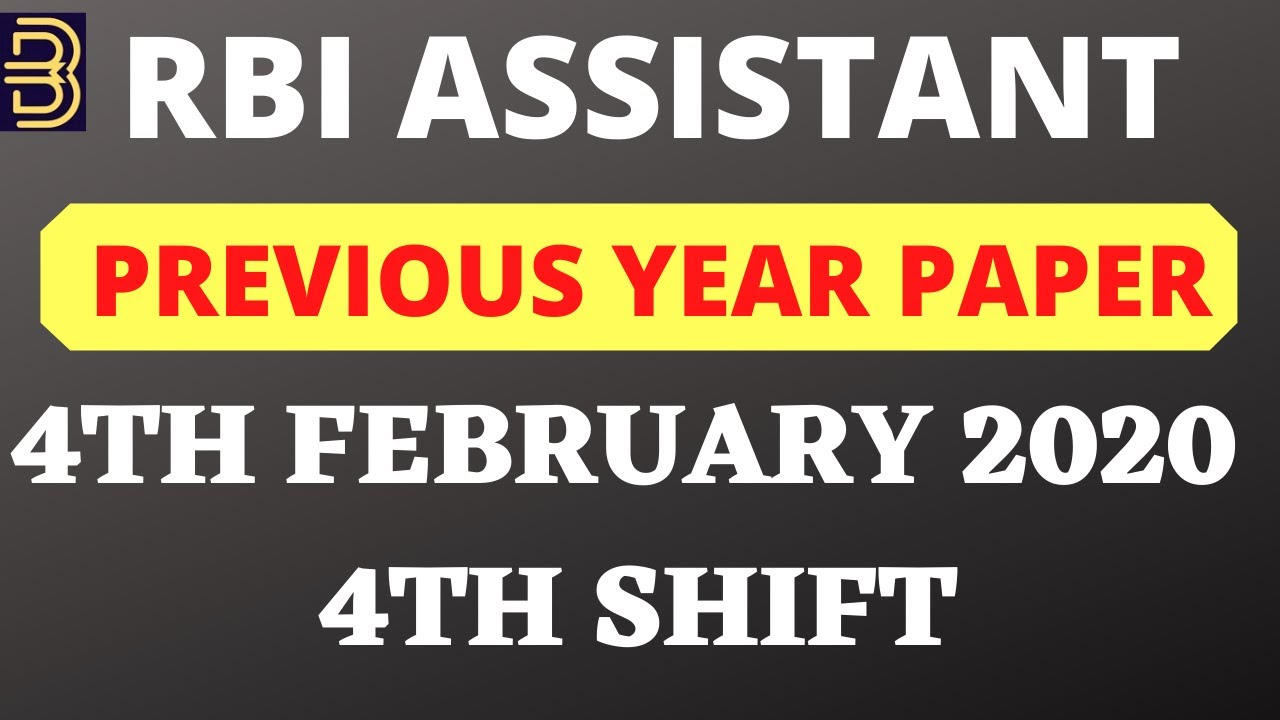 RBI Assistant Prelims 2020 Previous Year Question Paper || Complete Quant Section || Banking Blog