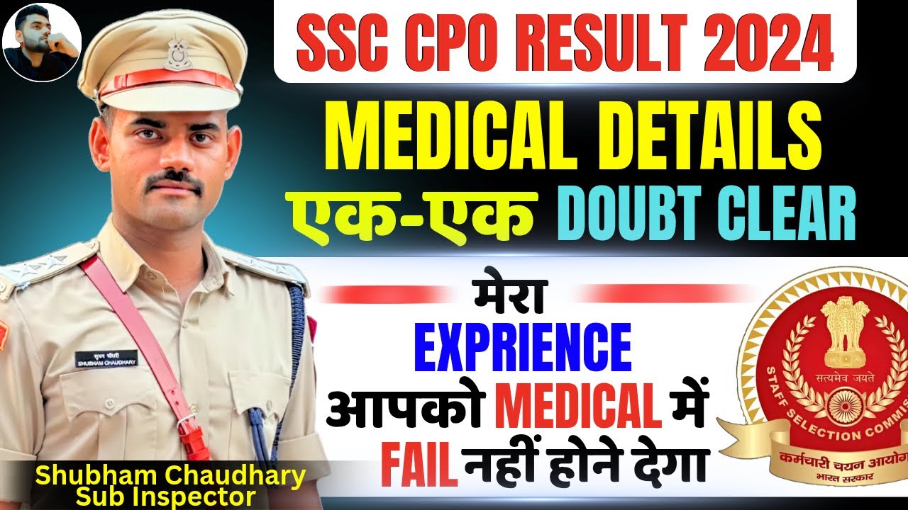 CPO 2024 Medical Details || Lasik? DNS ? Knock knee? #ssccpo2024 #ssccpocutoff