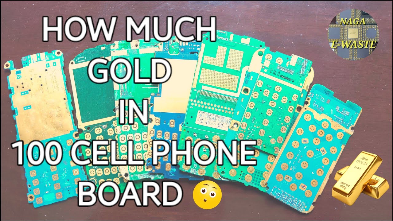 How much Gold in 100 cell phone boards # its Surprise @naga ewaste