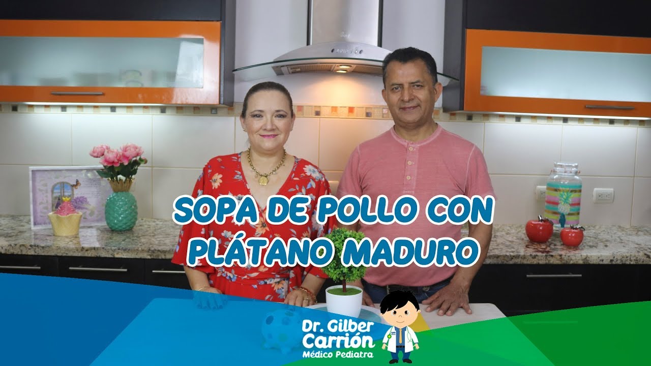 Sopa de pollo con plátano maduro - A partir de los 7 meses de edad