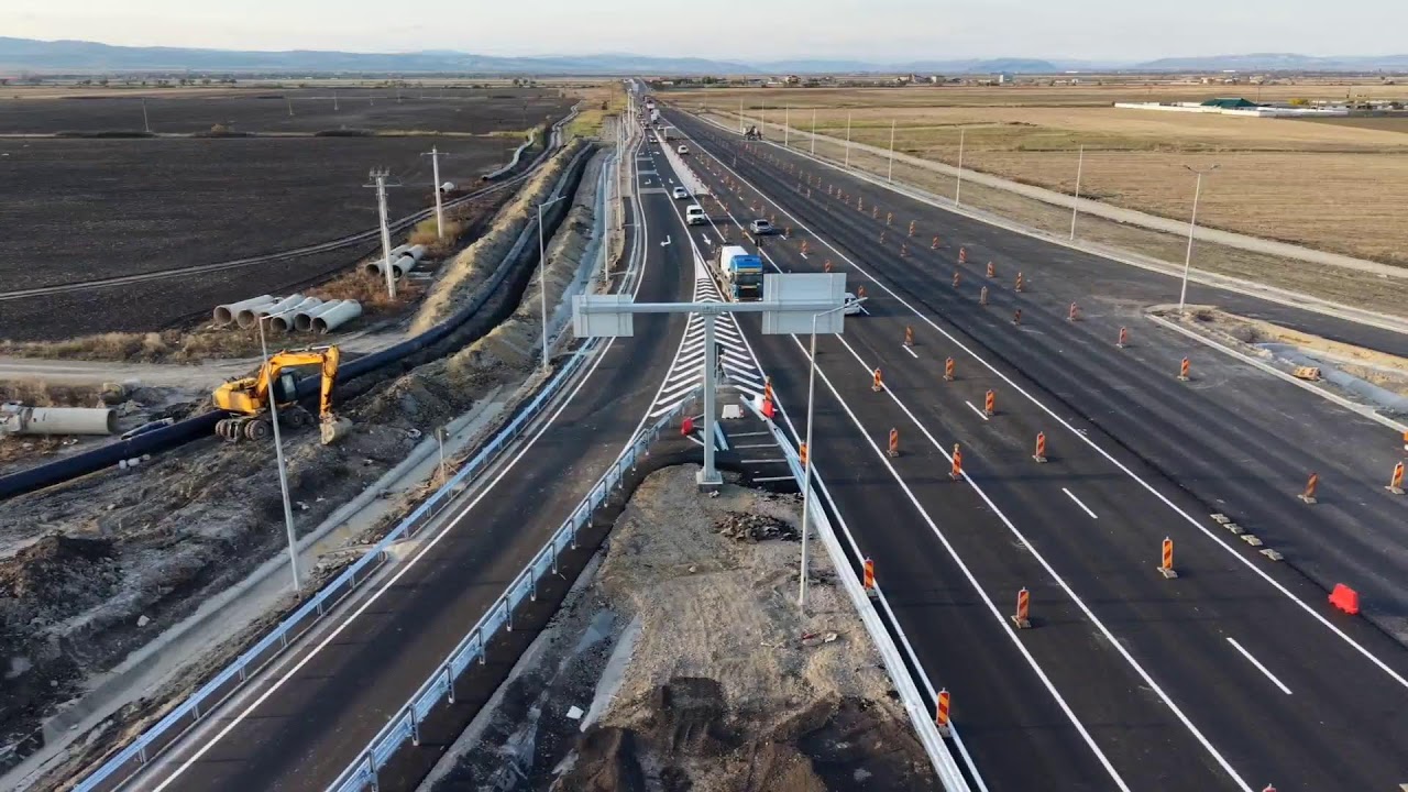 Nod rutier cu DN2, Buzău Vest. Încărcare trafic pe A7 Ploiești-Buzău Lot 2 LIVE
