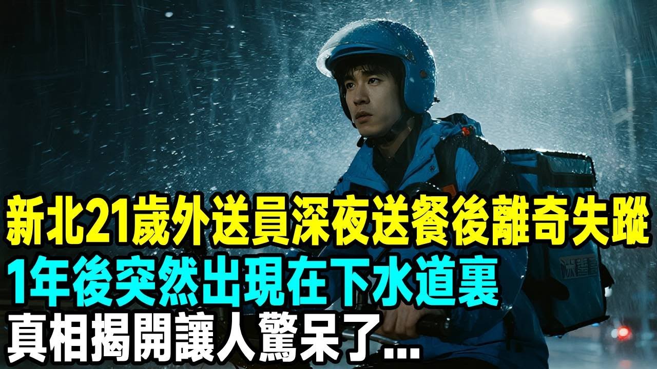 新北21歲外送員深夜送餐後離奇失蹤，1年後突然出現在下水道裏，真相揭開讓人驚呆了...「茶桌老故事」