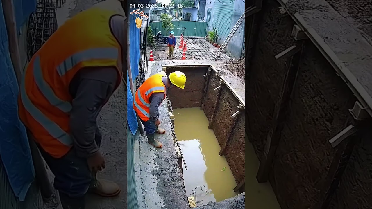 sập hố ép cọc #shorts #giaitri #haihuoc #aikechuyen #doisong #tainan #nguyhiem #congtrinh