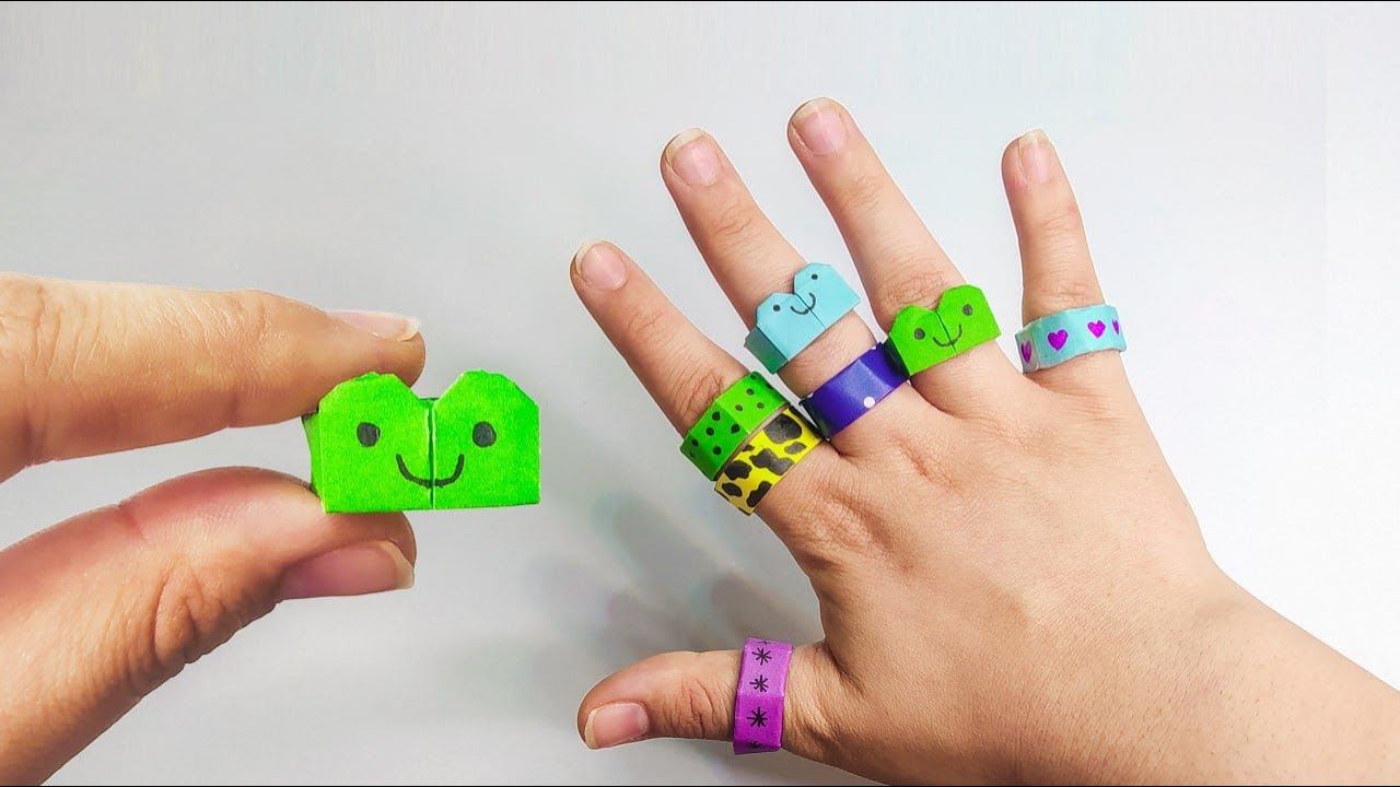 Origami Paper Frog Ring | How to make paper ring | Easy origami with Origami NG