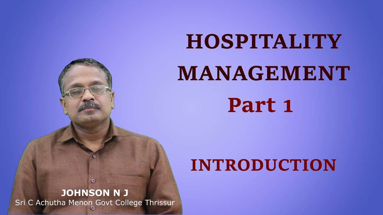 HOSPITALITY MANAGEMENT - PART 1