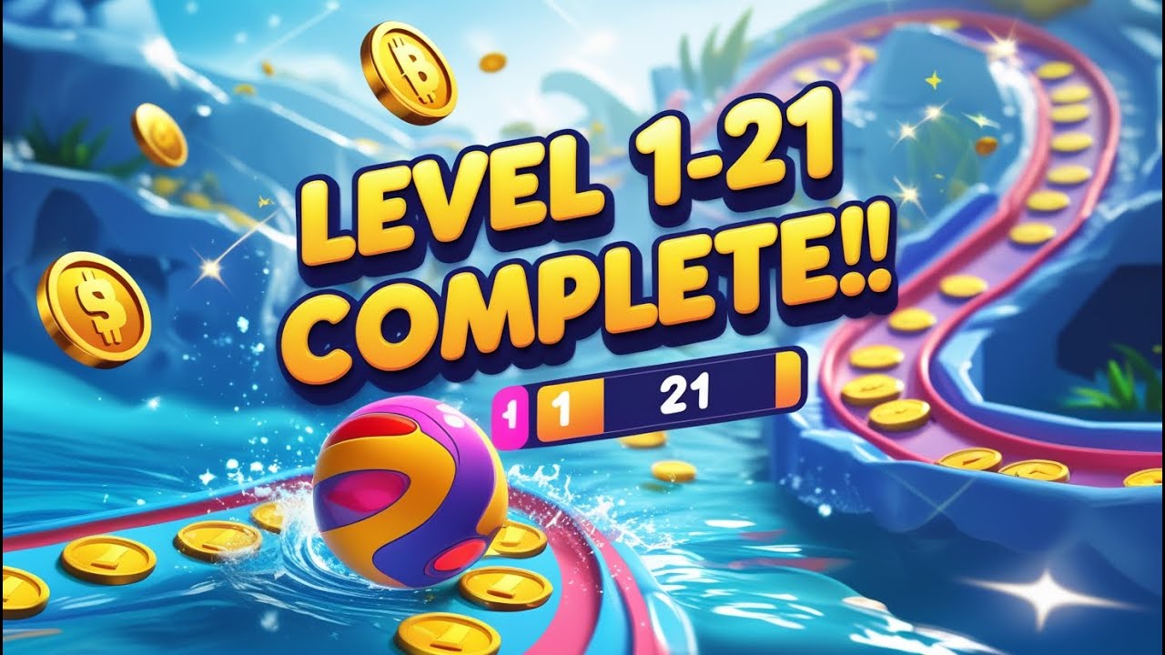 Rolling Ball Sea Race Gameplay | Levels 1-21 Complete + Coin Earning Tips 