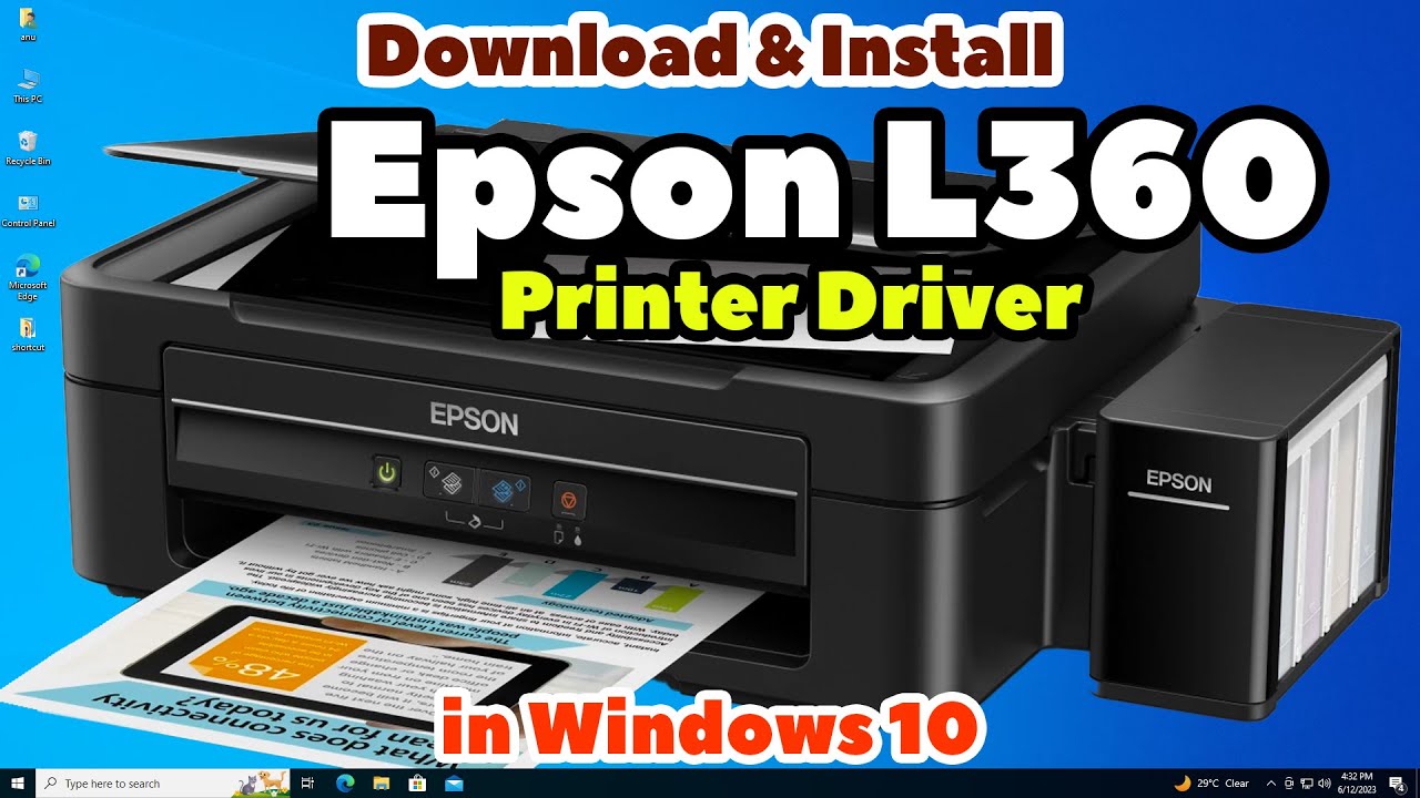 How to Download & Install Epson L360 Printer Driver Manually in Windows 10 PC or Laptop