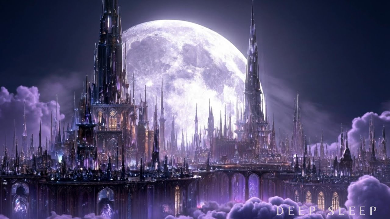432Hz Deep Sleep Music 💎 Crystal Moon Empire EP8 | Insomnia Relief, Healing Ambient