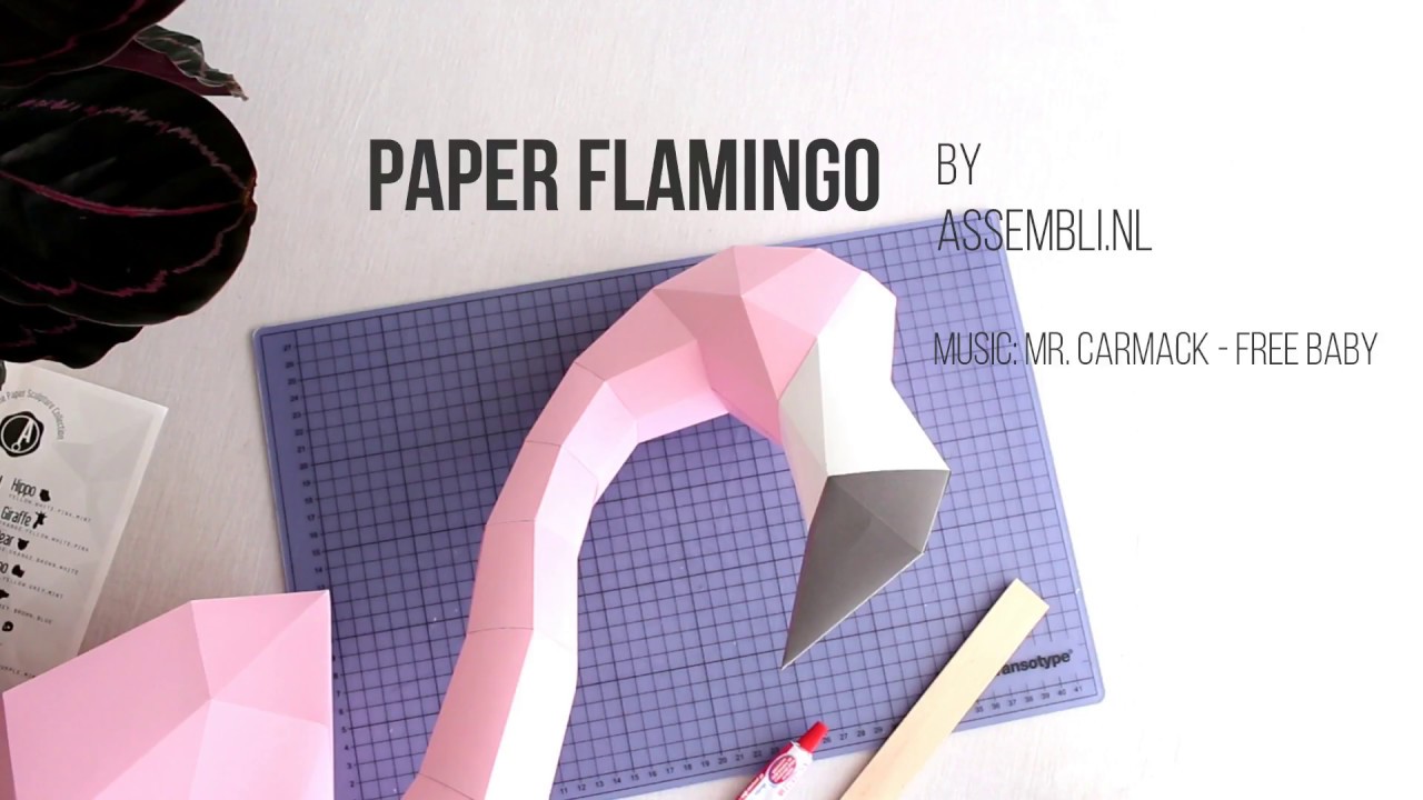 How to make our Paper Flamingo | Assembli Papercraft DIY