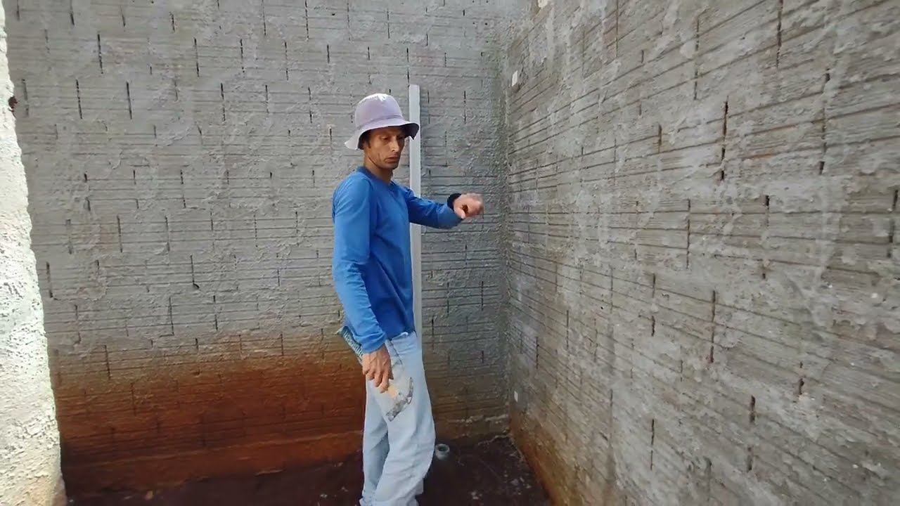 Aprenda a taliscar o muro para rebocar, passo a passo construção...