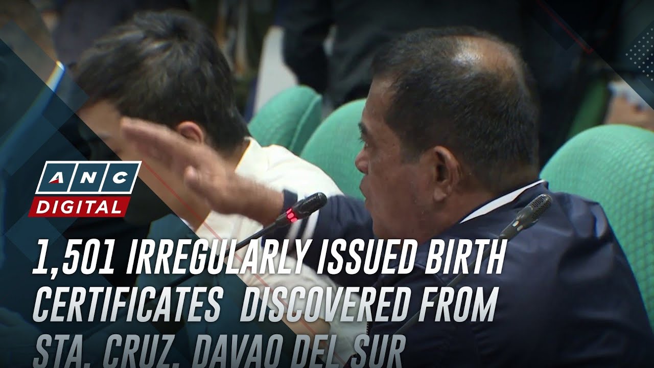 1,501 irregularly issued birth certificates  discovered from Sta. Cruz, Davao del Sur | ANC