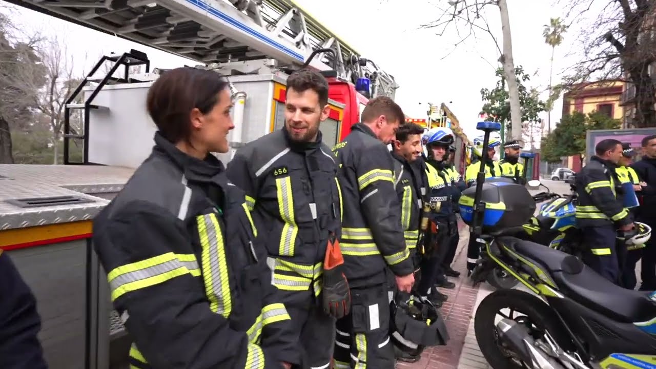 Ejercicio práctico de incendios con Bomberos y Policía Local