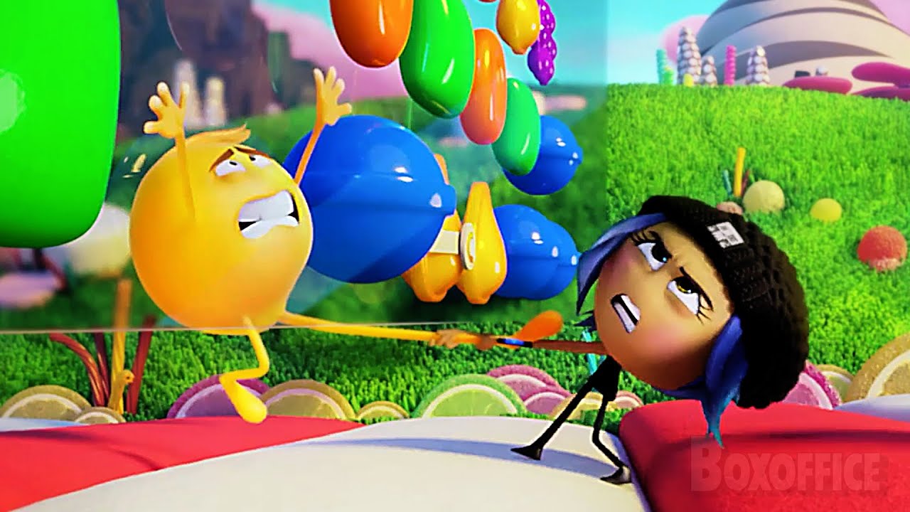 When emojis meet Candy Crush & Just Dance (funniest The Emoji movie scenes) 🌀 4K