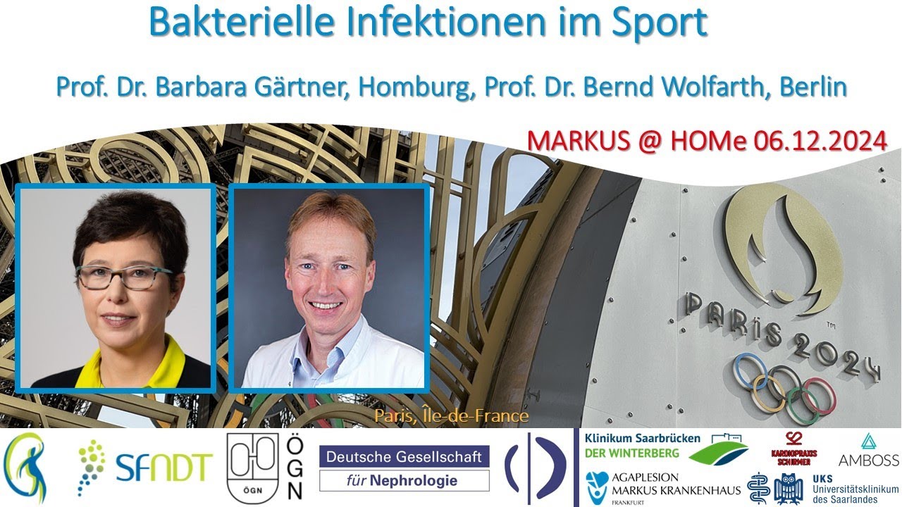 Bakterielle Infektionen im Sport - Prof. Barbara Gärtner (Homburg) und Prof. Bernd Wolfarth (Berlin)