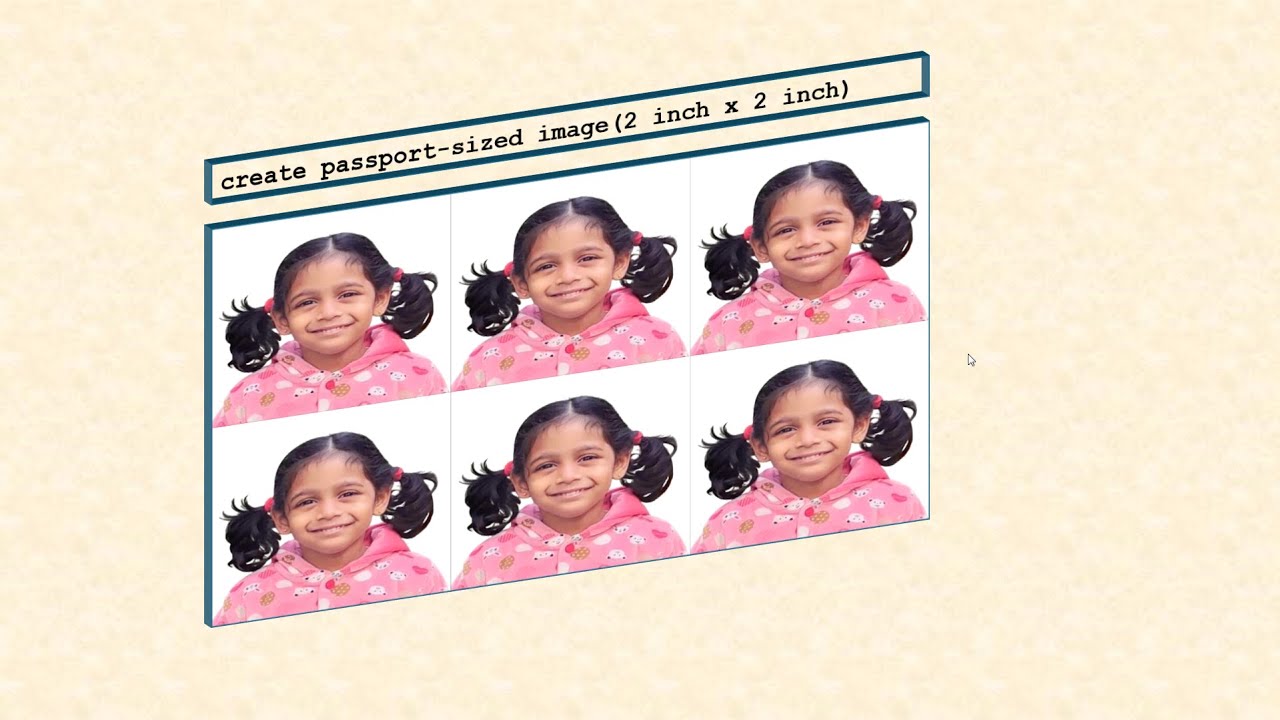 create passport sized image 2 inch x 2 inch at home passportsizephoto #passportsizephotokaisebanaye
