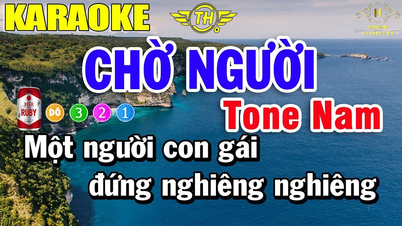 Chờ Người Karaoke Tone Nam Nhạc Sống | Trọng Hiếu