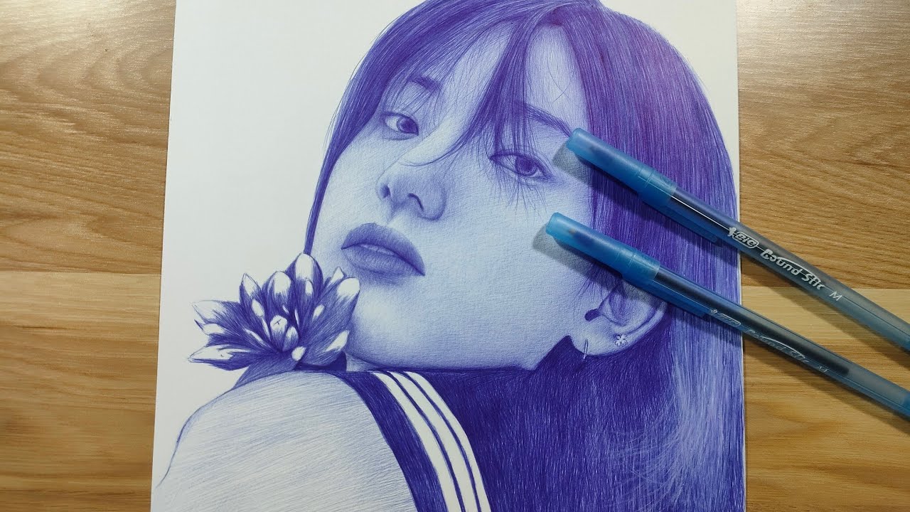 how i draw with ballpoint pen