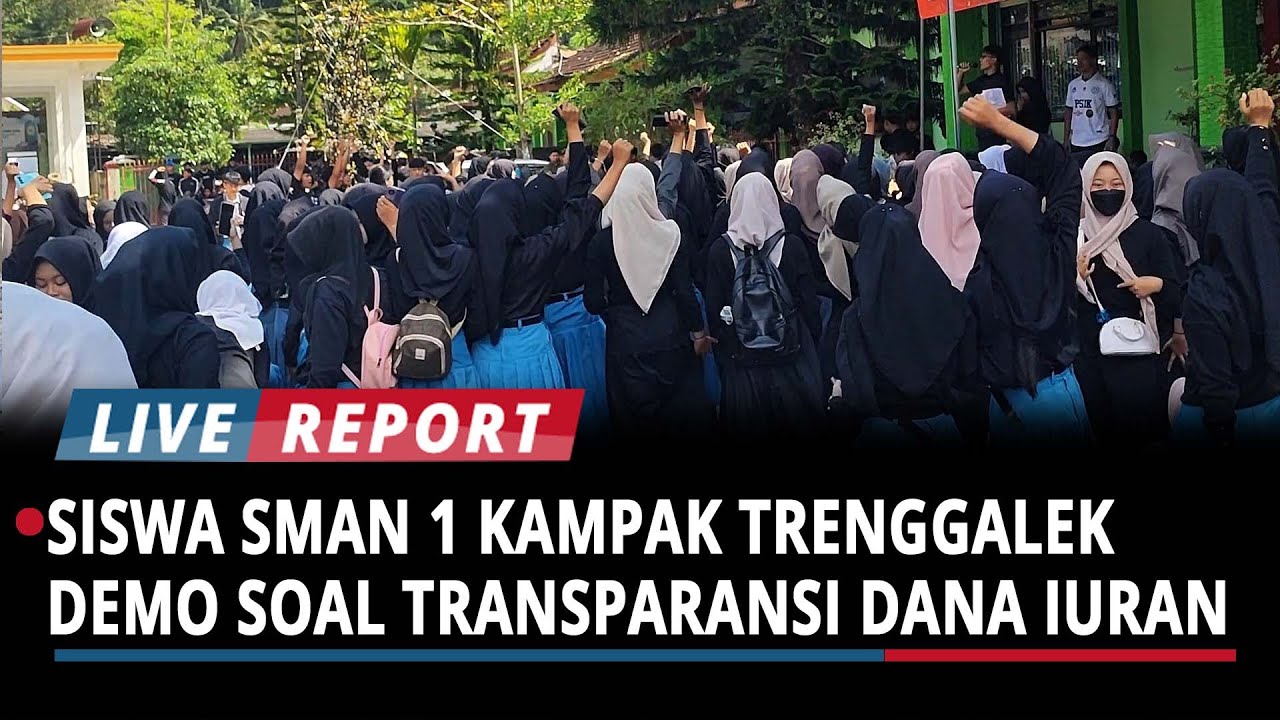 Siswa SMAN 1 Kampak Trenggalek Demo, Tuntut Transparansi Sejumlah Jenis Dana Iuran