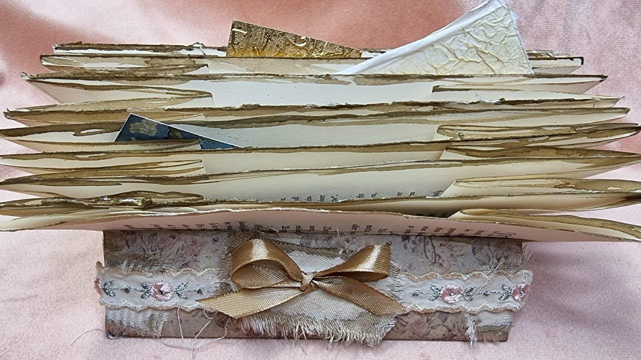 Junk Journal - Tisch-Organizer aus alten Buchseiten - GANZ EINFACH -  Craft with me