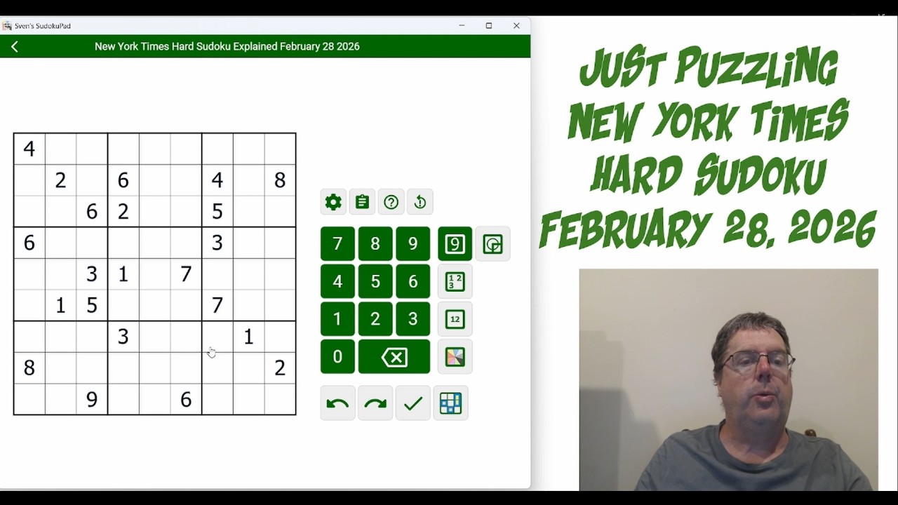 New York Times Hard Sudoku February 28 2026