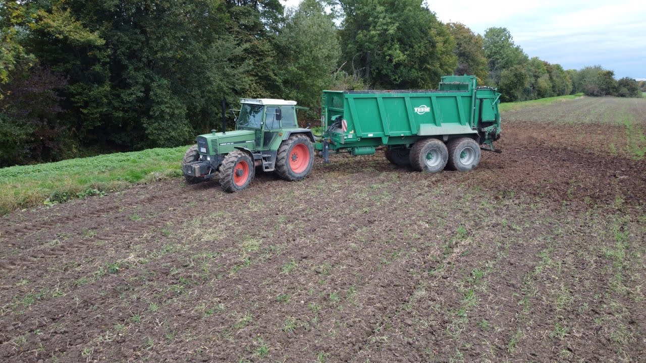 Miststreuen mit Fendt Farmer 312 und Tebbe Streuer