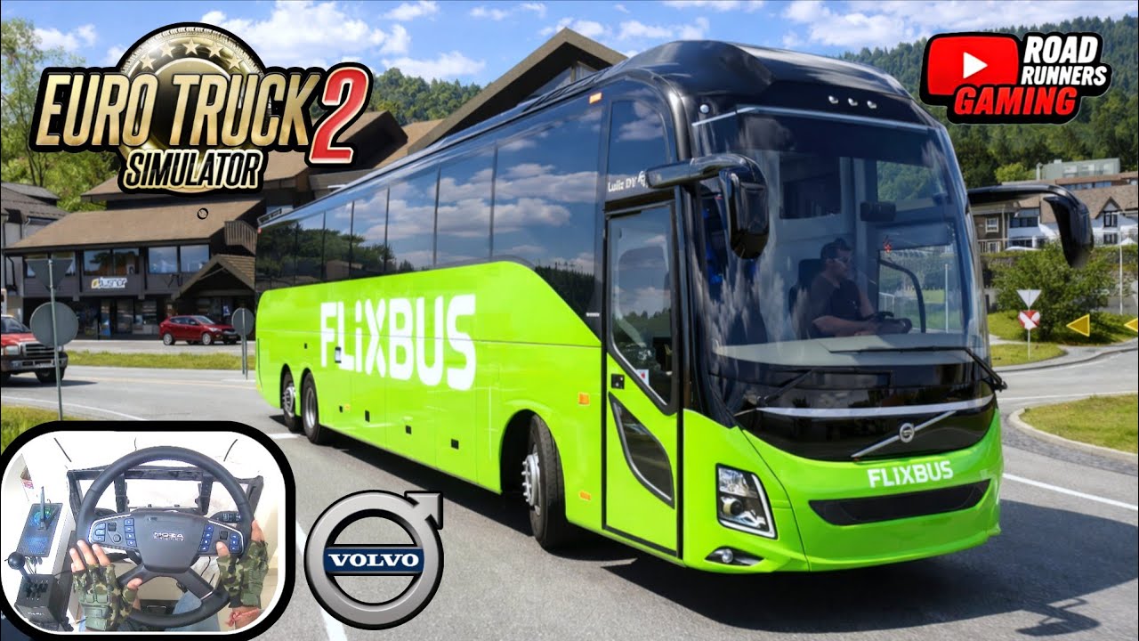 Volvo 9800 FlixBus through Smooth Curvy Mountain Narrow Roads | 4K HDR | Euro Truck Simulator 2