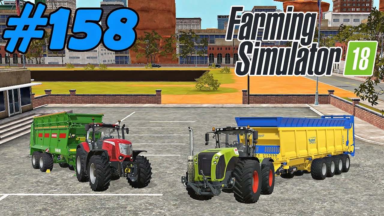 FS 18. Timelapse # 158. Spreading manure on all fields. Selling milk. Collecting hay bales.