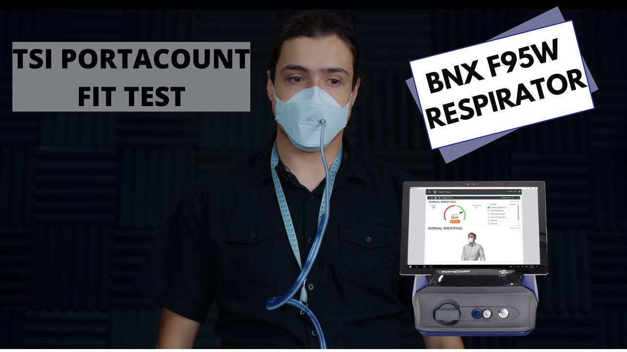 BNX N95 Mask TSI PortaCount Fit Test (Model F95W) Real Time Respirator Fit & Seal Tester Results