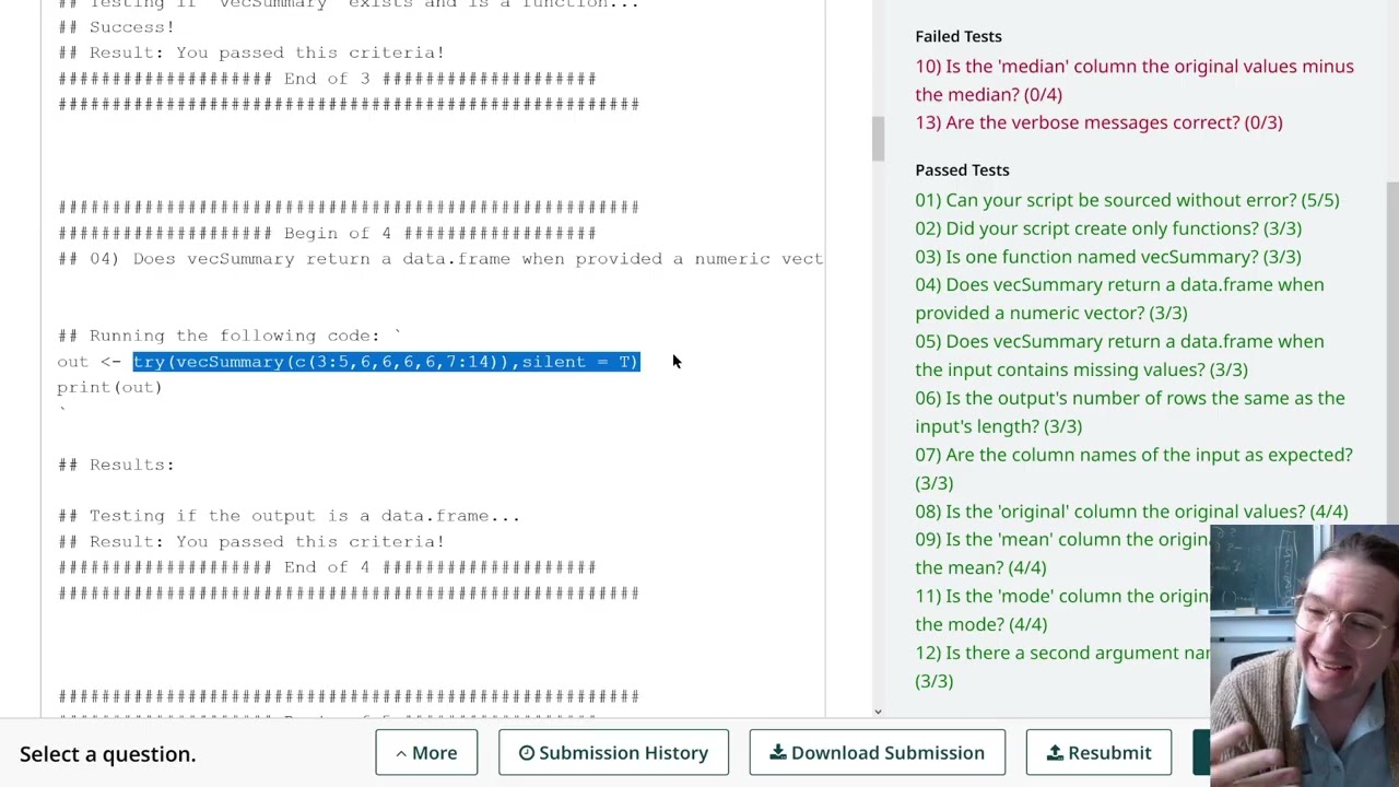 Wk05 HW: How to interpret the autograder feedback.