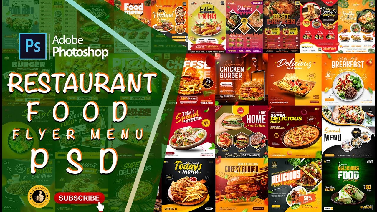 Food Menu and Restaurant Flyer PSD Template | Restaurant Food Flyer Menu PSD Free