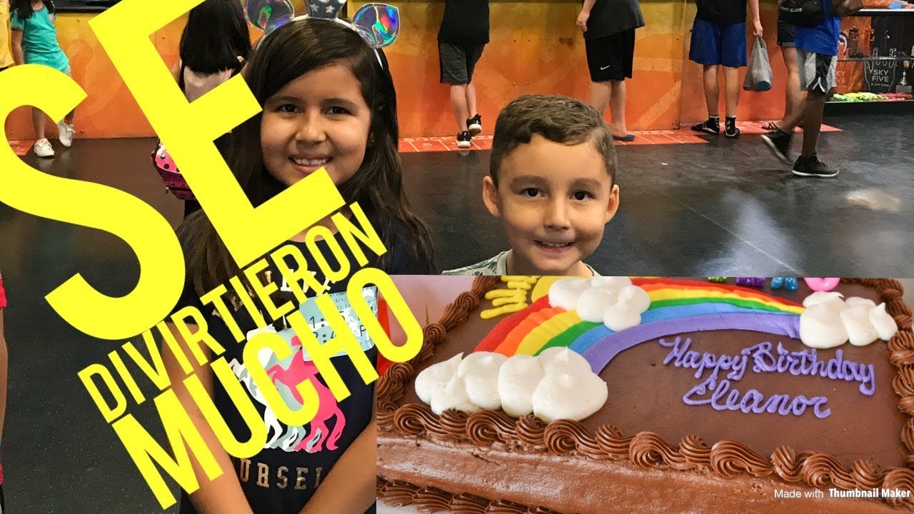 Kamila y Noah brincaron mucho en los trampolines / fuimos a una fiesta