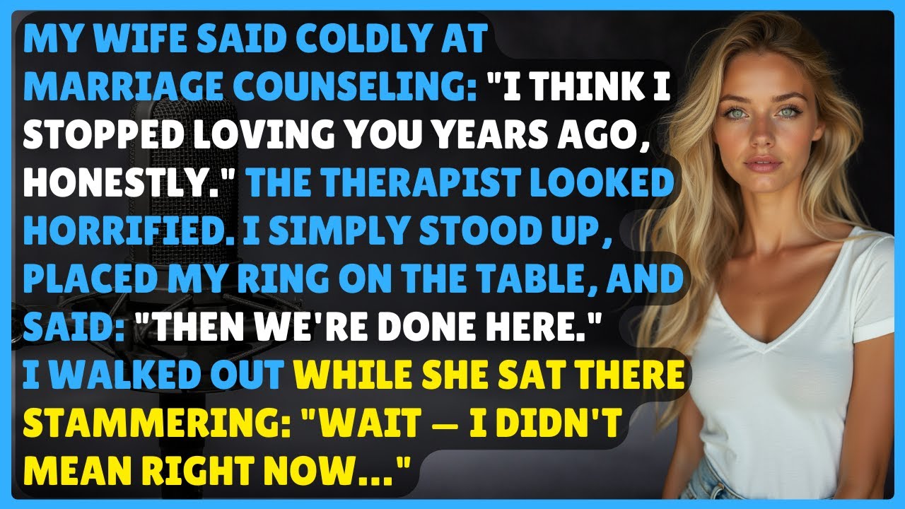 At Counseling She Admitted She’d Stopped Loving Me—My Quiet Reply Changed the Entire Room Instantly