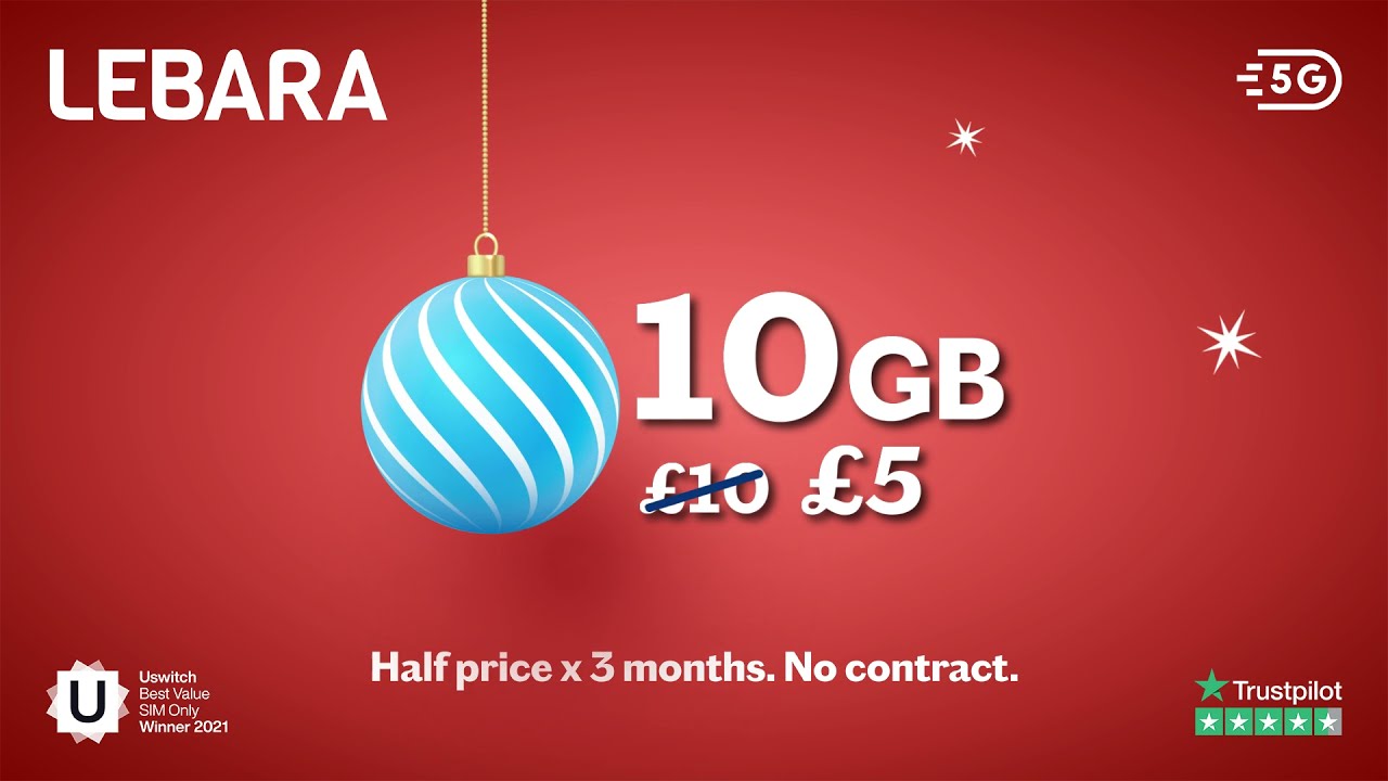 50% Off For 3 Months | SIM Only Plans | Lebara UK Christmas Offer 2021