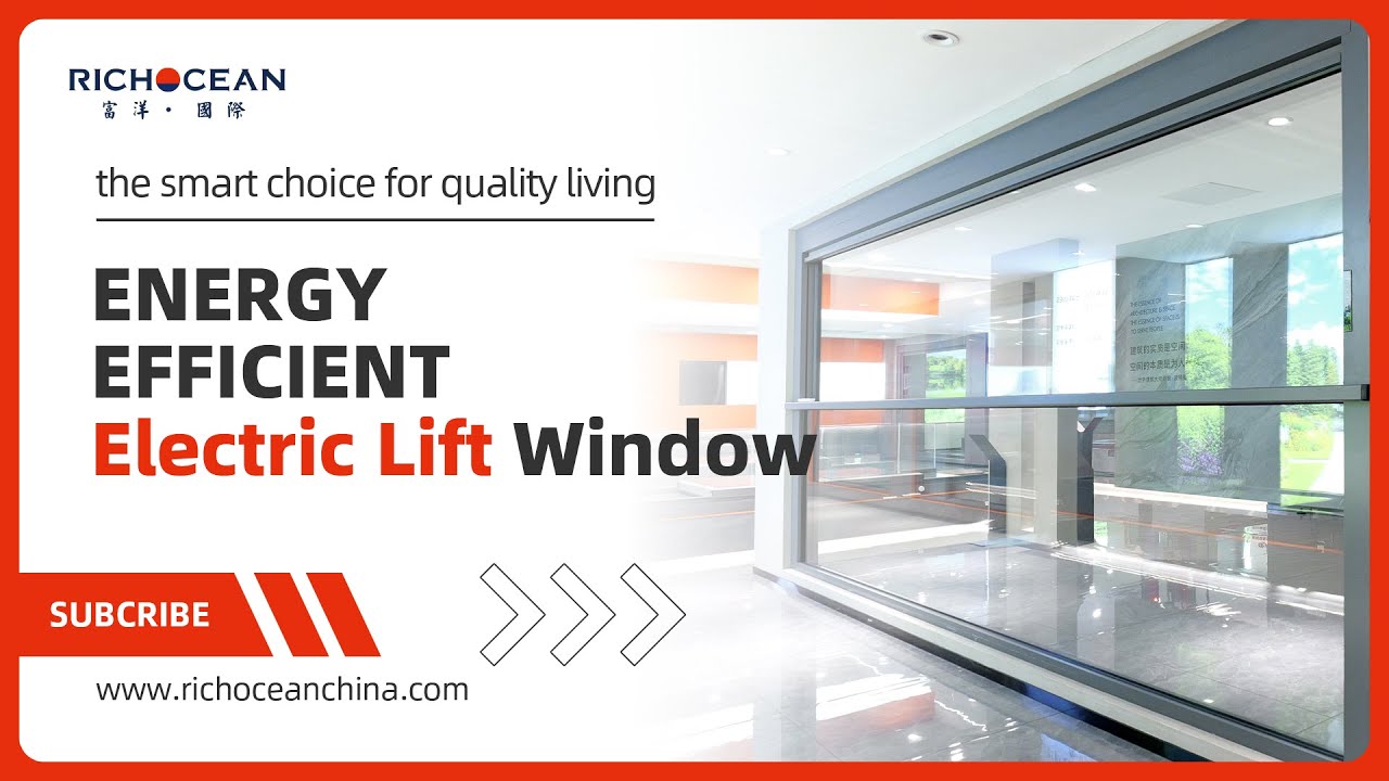 Balcony Intelligent Remote Control Aluminum Glass Vertical Slide Electric Lift Up Windows#windows