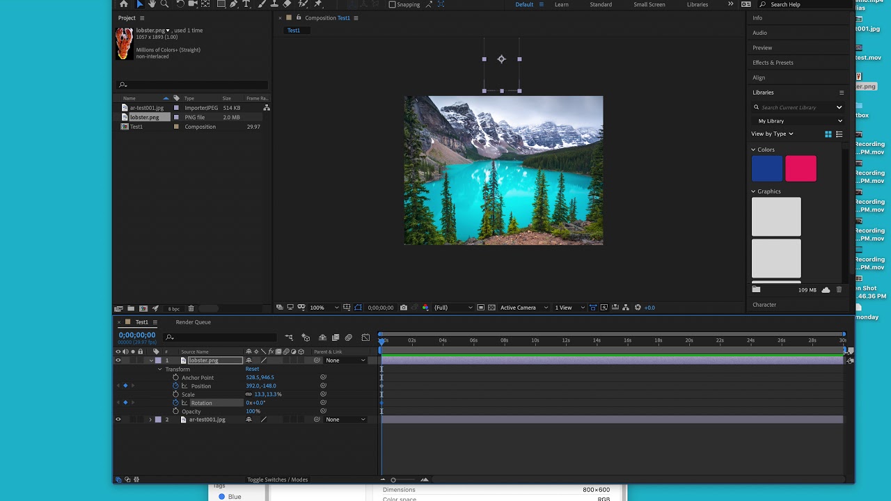 AR Tutorial: Making the Animation in AfterEffects, Exporting