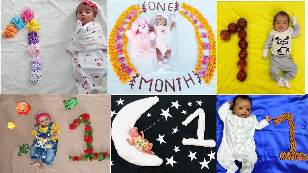 1st month theme baby photoshoot ideas|Monthly baby photoshoot ideas|1 month theme  baby photo shoot