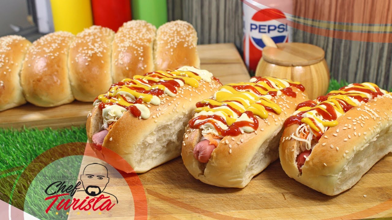 Como hacer pan para perro caliente o hot dog - Pan casero