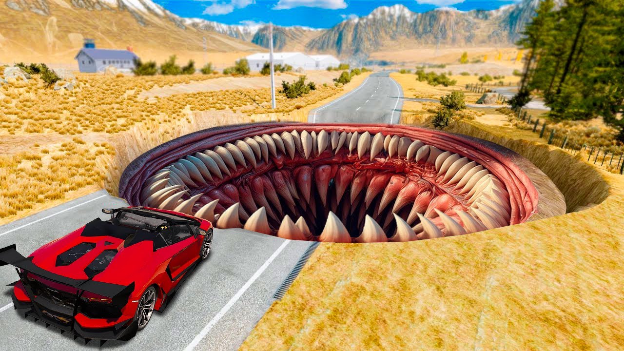 Autos gegen riesige verfluchte Schlaglöcher in GTA 5 testen!