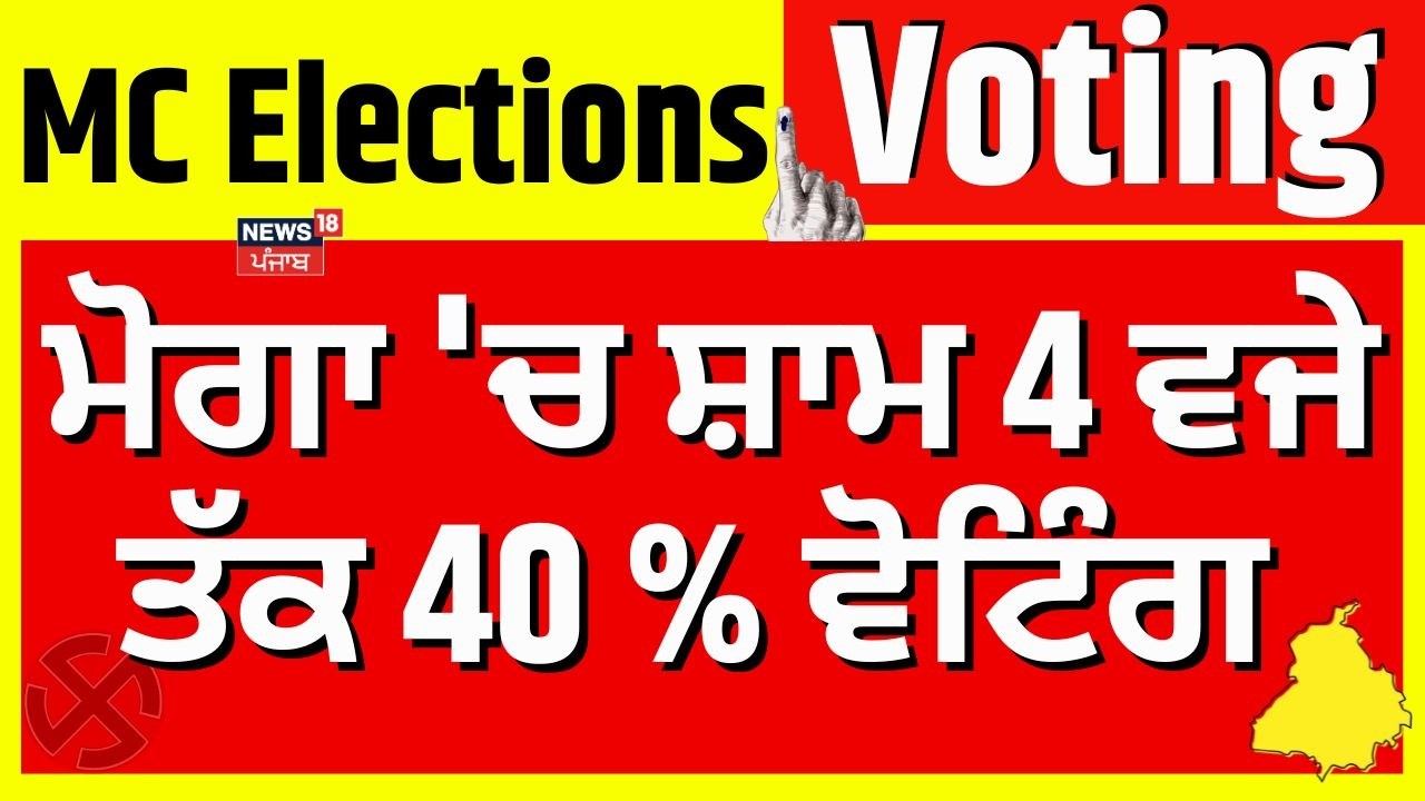 Moga Elections 2026 | ਮੋਗਾ 'ਚ ਸ਼ਾਮ 4 ਵਜੇ ਤੱਕ 40 % ਵੋਟਿੰਗ | Punjab MC Elections 2026 | Polling